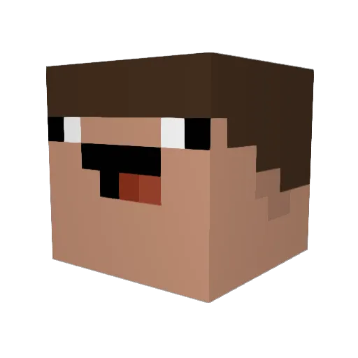 Ramii1337 Minecraft avatar head, 3D render