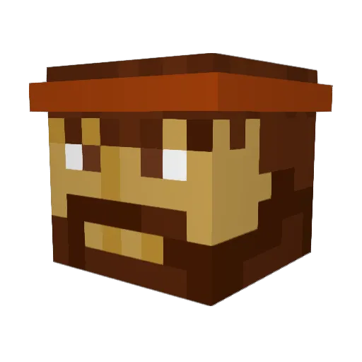 RamiiT Minecraft avatar head, 3D render
