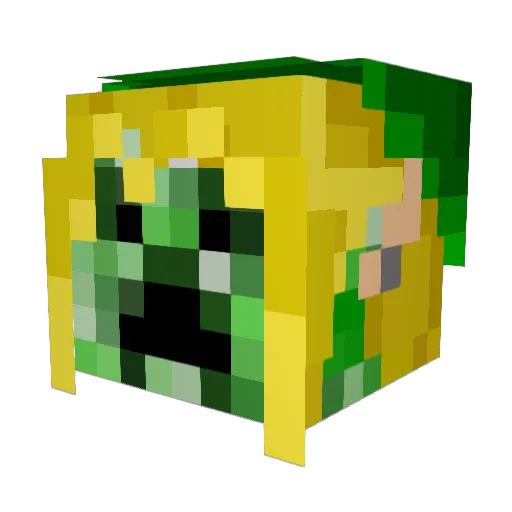 Ramirazo Minecraft avatar head, 3D render