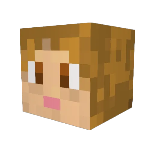 Ramissal Minecraft avatar head, 3D render