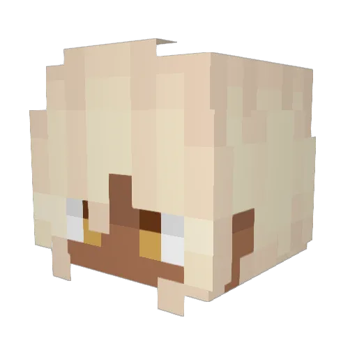 Ramlethal Minecraft avatar head, 3D render