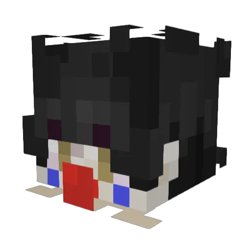 Rammature Minecraft avatar head, 3D render