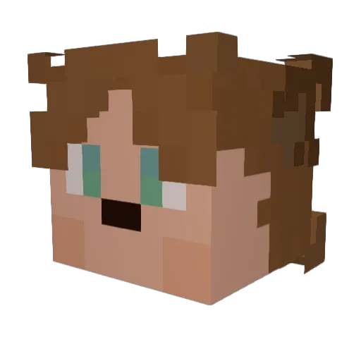 Rammmmmy Minecraft avatar head, 3D render