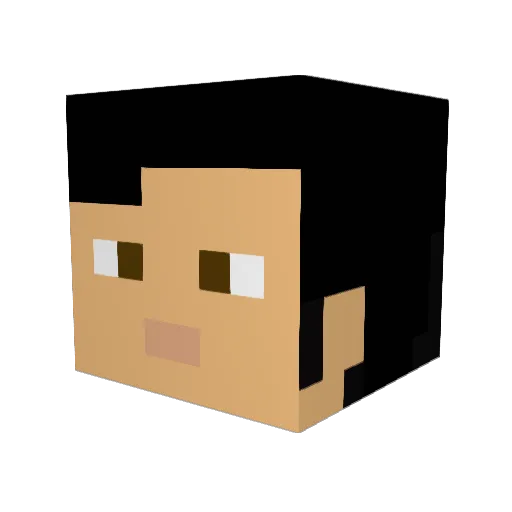 Rammontano Minecraft avatar head, 3D render