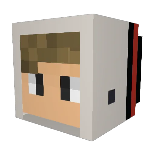 Rammsteinxd Minecraft avatar head, 3D render