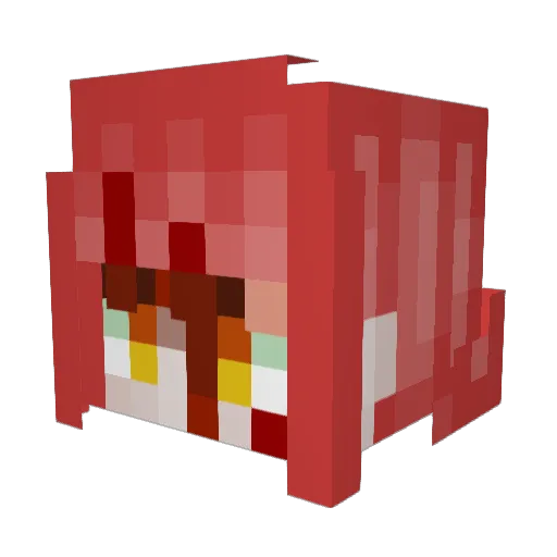 Ramneli Minecraft avatar head, 3D render
