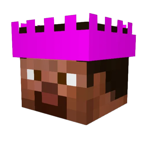 Ramokee Minecraft avatar head, 3D render