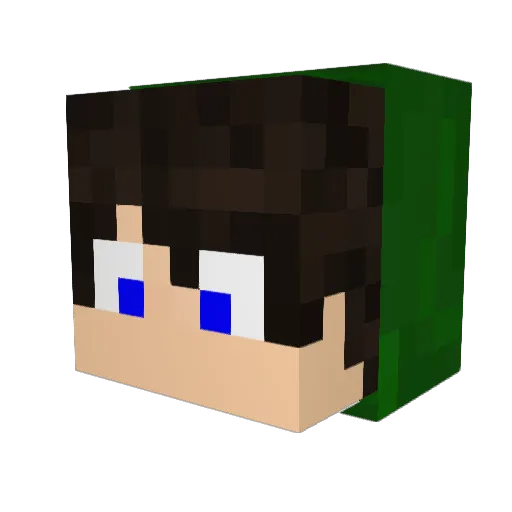 RamonBoss Minecraft avatar head, 3D render