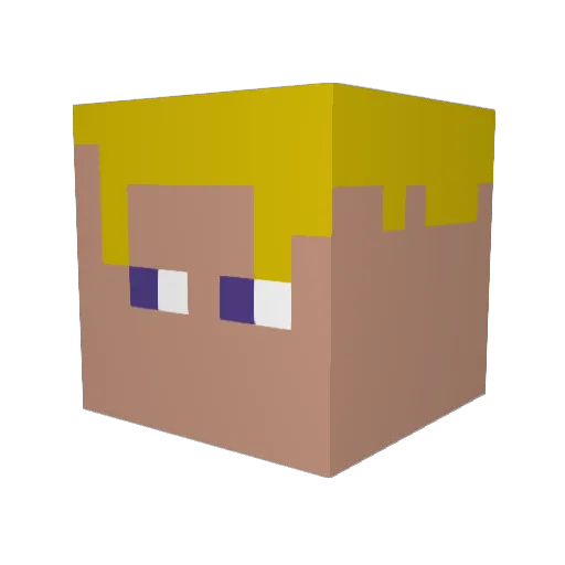 RamonM Minecraft avatar head, 3D render