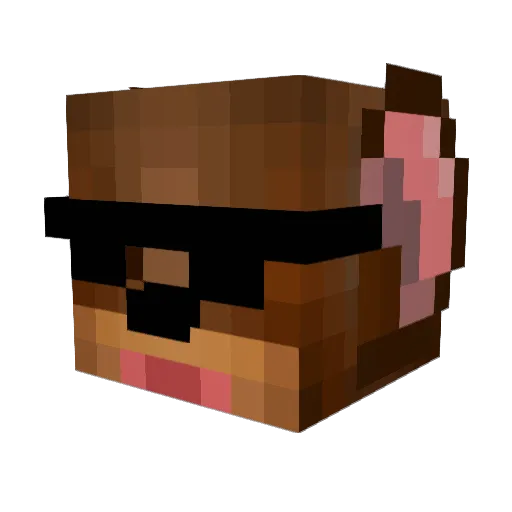 RamonObeso67 Minecraft avatar head, 3D render
