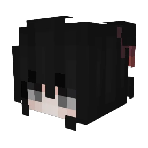Ramona666 Minecraft avatar head, 3D render