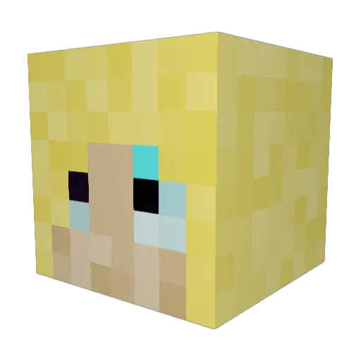 Ramonatoetje Minecraft avatar head, 3D render