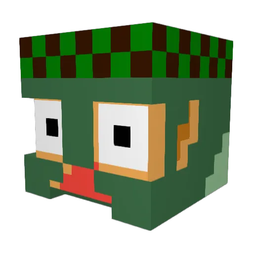 Ramonmr Minecraft avatar head, 3D render