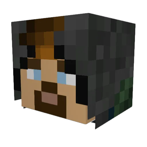 Ramonyus Minecraft avatar head, 3D render