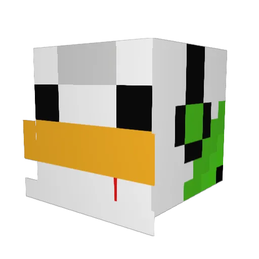 Ramoza Minecraft avatar head, 3D render