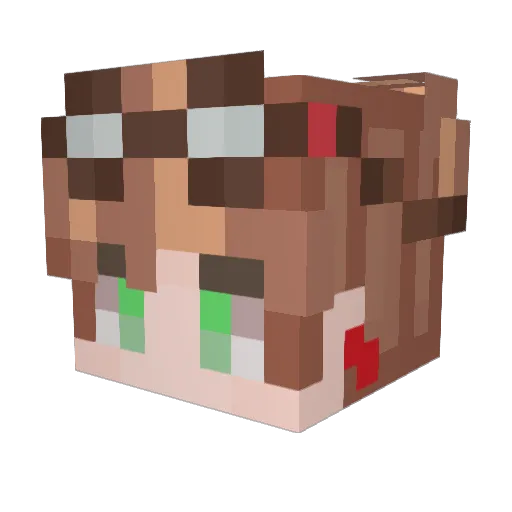 RampageFour04 Minecraft avatar head, 3D render