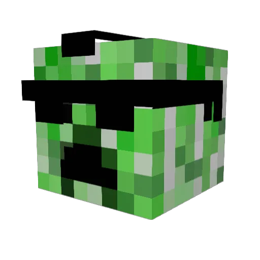 RampagingPeach Minecraft avatar head, 3D render