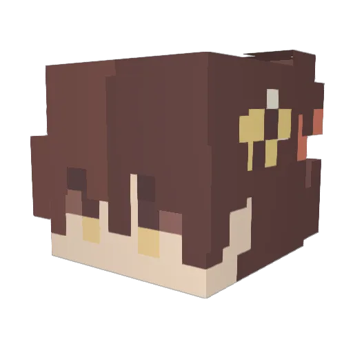 Rampic Minecraft avatar head, 3D render