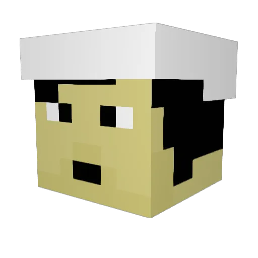 Rampud Minecraft avatar head, 3D render