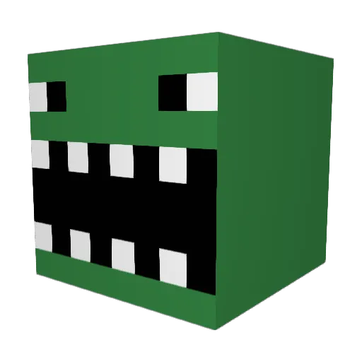 Ramrodkickass Minecraft avatar head, 3D render