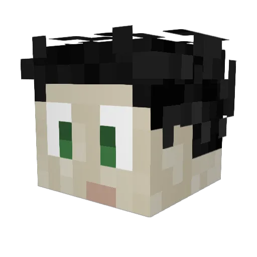 Ramscrams Minecraft avatar head, 3D render