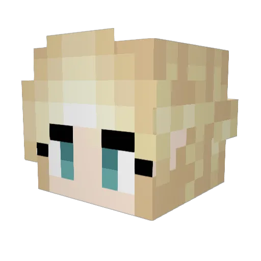 Ramses_ Minecraft avatar head, 3D render