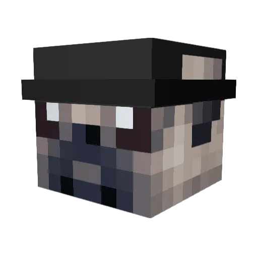 Ramstar7 Minecraft avatar head, 3D render