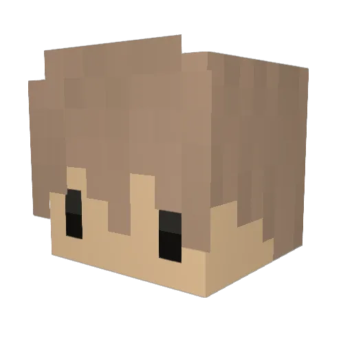 Ramsty Minecraft avatar head, 3D render