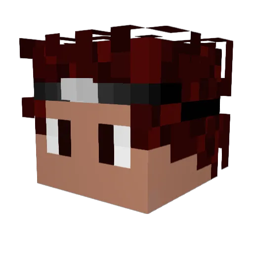RamsyBoi Minecraft avatar head, 3D render