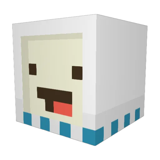 RamuNe_007 Minecraft avatar head, 3D render