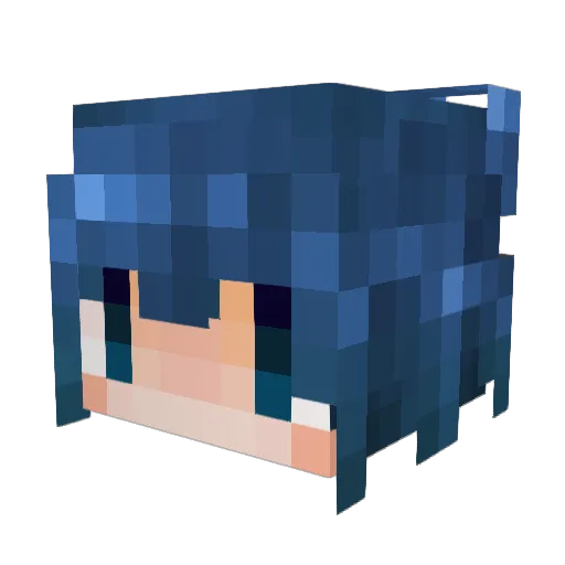 RamuNeph Minecraft avatar head, 3D render