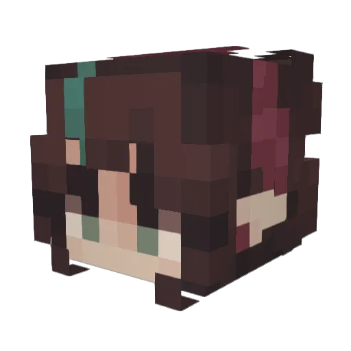 Ramunaide_ Minecraft avatar head, 3D render