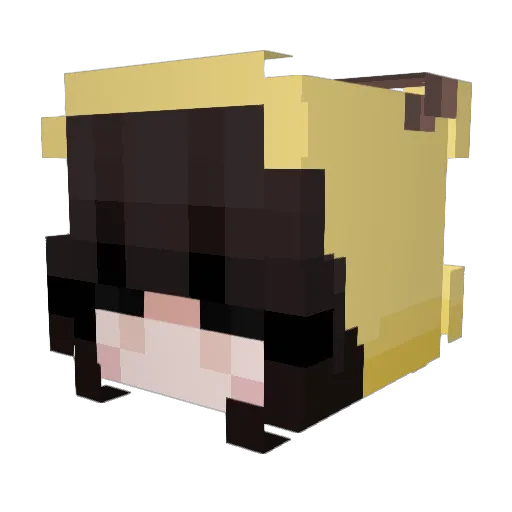 RamuneJelly Minecraft avatar head, 3D render