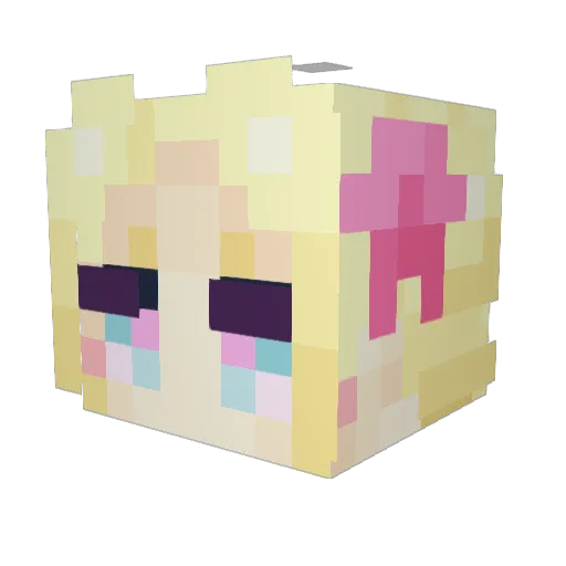 Ramza66 Minecraft avatar head, 3D render