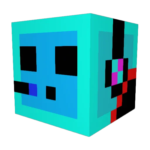 RanDuMBYT Minecraft avatar head, 3D render