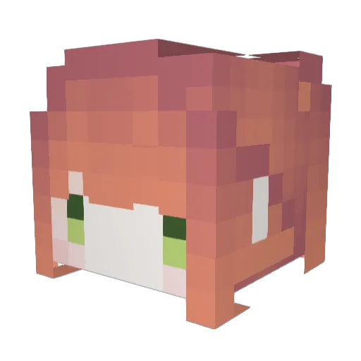 RanMowa_ Minecraft avatar head, 3D render