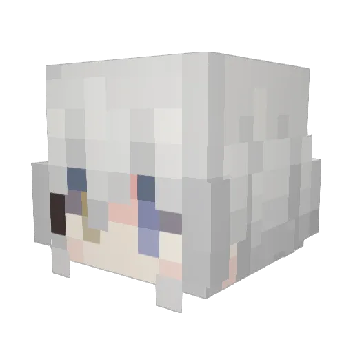 RanaNekoKaname Minecraft avatar head, 3D render