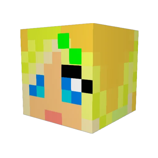 Ranadi Minecraft avatar head, 3D render