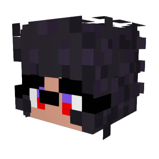 Ranala Minecraft avatar head, 3D render