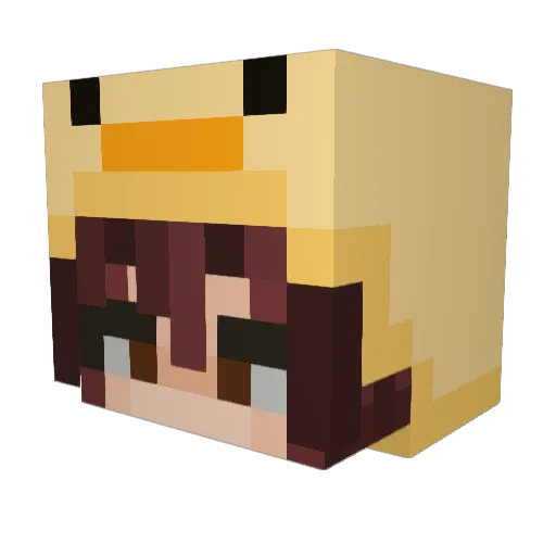 RanchYen Minecraft avatar head, 3D render