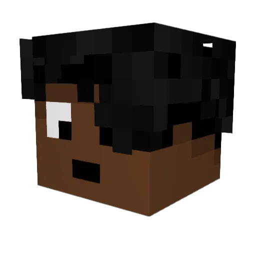 Rand0mChild Minecraft avatar head, 3D render