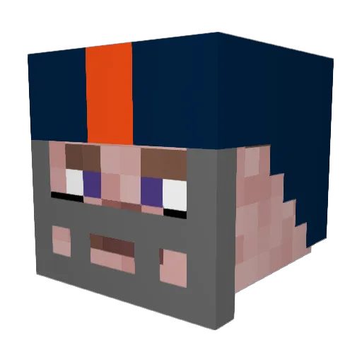 Rand0mRedneck Minecraft avatar head, 3D render