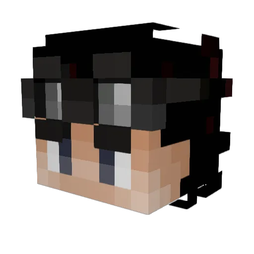 Rand0meder Minecraft avatar head, 3D render