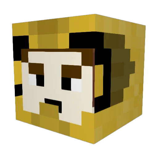 Rand_x Minecraft avatar head, 3D render