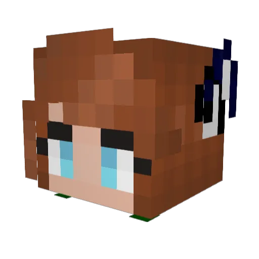 RandaDawn Minecraft avatar head, 3D render