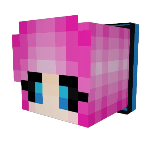 RandaPaige Minecraft avatar head, 3D render
