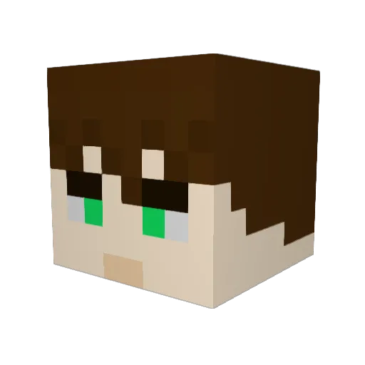 RandalZavage Minecraft avatar head, 3D render