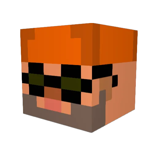 RandallTing Minecraft avatar head, 3D render