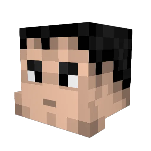 Randapan Minecraft avatar head, 3D render