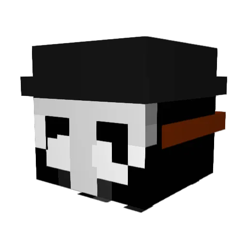 Rander202 Minecraft avatar head, 3D render